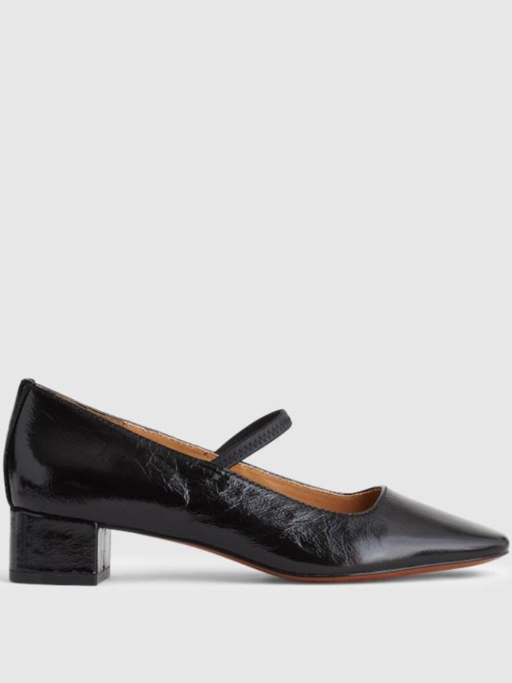 NWT | Madewell SOLD OUT The Greta Pump in Crinkled Patent Leather Black Size 9.5 - Picture 4 of 11